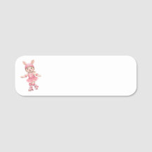 Cute Bunny School Name Label – Kids Back to School