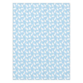 Cute Bunny Silhouettes On Blue Easter Pattern Tafelkleed (Voorkant)