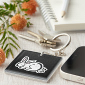 Cute Bunny Slank Sleutelhanger (Voorkant Rechts)