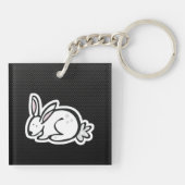 Cute Bunny Slank Sleutelhanger (Achterkant)