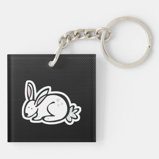 Cute Bunny Slank Sleutelhanger (Achterkant)