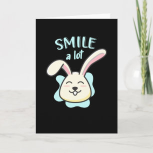 Cute Bunny Smile a Lot Funny Rabbit Kaart