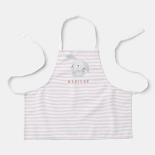 Cute Bunny - Specialized Pink Striped Kinderen Schort