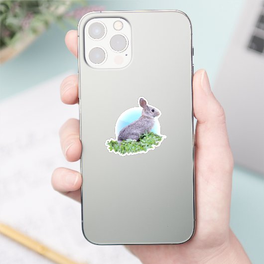 Cute Bunny Sticker (Telefoon)