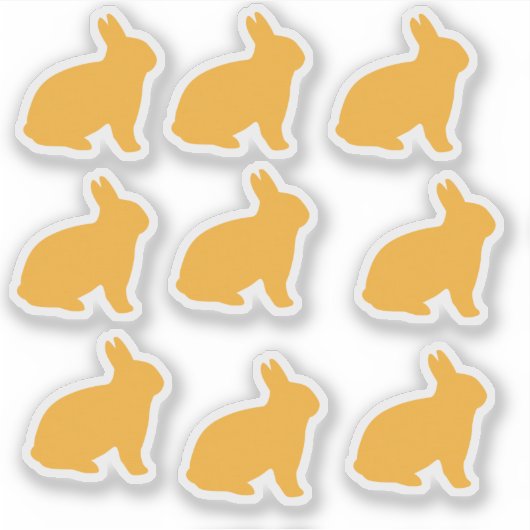 Cute Bunny Sticker (Voorkant)