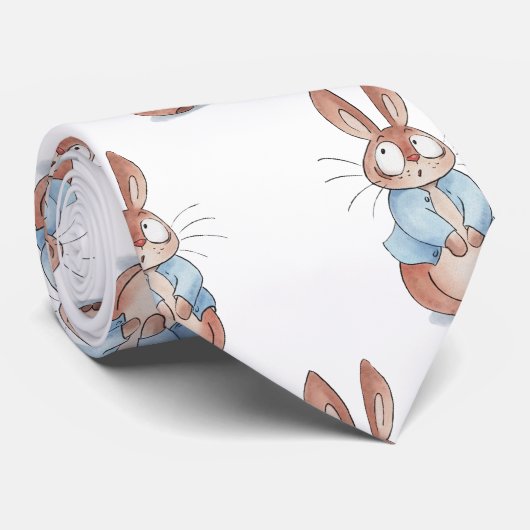 Cute bunny stropdas (Opgerold)