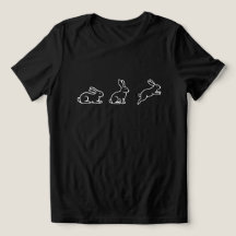 Cute Bunny T-Shirt, Minimalistisch Konijn Shirt, B