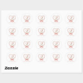 Cute Bunny Tea-riffic Valentijnsticker Ronde Sticker (Vel)