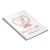Cute Bunny Tea-riffic Valentine Spiral Notebook Notitieboek (Rechterzijde)