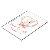 Cute Bunny Tea-riffic Valentine Spiral Notebook Notitieboek (Linkerzijde)