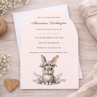 Cute Bunny Thema Geslacht Neutrale Baby Shower Kaart