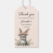Cute Bunny Theme Gender Neutral Baby Shower Cadeaulabel (Voorkant)