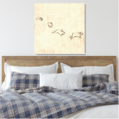 Cute Bunny Thorming Jumping Rabbits Art Canvas Afdruk (Insitu (Slaapkamer))