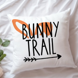 Cute Bunny Trail Bunny Ears Oranje Pasen Kussen