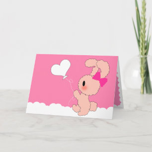 Cute Bunny Valentijns Card Feestdagen Kaart