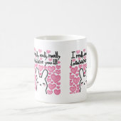 Cute Bunny Valentijnsdag koffiemok (Voorkant rechts)