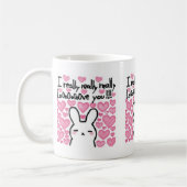 Cute Bunny Valentijnsdag koffiemok (Links)