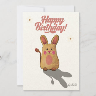 Cute Bunny Verjaardagskaart van Alzart – Schattig Kaart