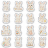 Cute Bunny Vinyl Stickers | Kawaii Konijnen (Voorkant)
