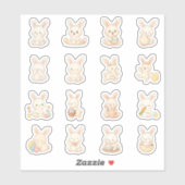Cute Bunny Vinyl Stickers | Kawaii Konijnen (Vel)