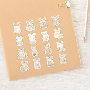 Cute Bunny Vinyl Stickers   Kawaii Konijnen