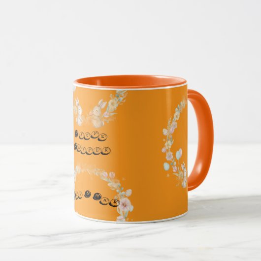Cute Bunny Watercolor Personalized Kids Coffee Mug Mok (Voorkant rechts)