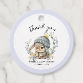 Cute Bunny Watercolor Thank You Favor Tag Bedankjes Labels