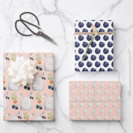 Cute Bunny Waterverf Art Pattern Inpakpapier Vel