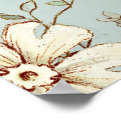 Cute Bunny Welcome Baby shower Powder Blue Poster (Hoek)