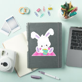 Cute Bunny, White Bunny, Baby Bunny, Beach Bucket Sticker (iPad Cover)