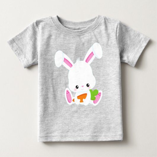 Cute Bunny, White Bunny, Little Bunny, Carrot (Voorkant)