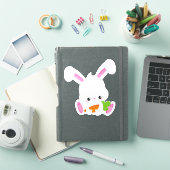 Cute Bunny, White Bunny, Little Bunny, Carrot Sticker (iPad Cover)