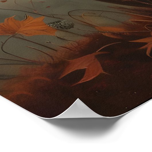 Cute Bunny Witch on Pumpkin Art Printable, Hallowe Poster (Hoek)