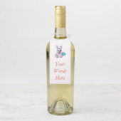 Cute Bunny with a Basket Flessenhanger (Op fles)