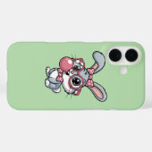 Cute Bunny with Glasses Blowing Bubble Gum Case-Mate iPhone Case (Achterkant (horizontaal))