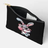 Cute Bunny with Glasses Blowing Bubble Gum Etui (Open)