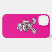 Cute Bunny with Glasses Blowing Bubble Gum iPhone Hoesje (Achterkant horizontaal)