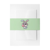 Cute Bunny with Glasses Blowing Bubble Gum Uitnodigingen Wikkel (Voorkant Voorbeeld)