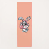 Cute Bunny with Glasses Blowing Bubble Gum Yogamat (Voorkant)