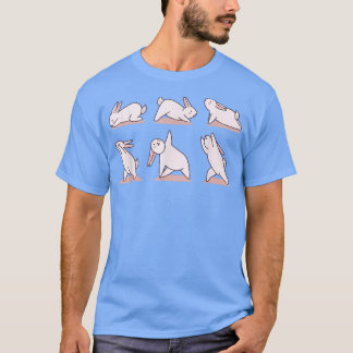 Cute Bunny Yoga Rabbit Poses en Meditation grappig T-shirt