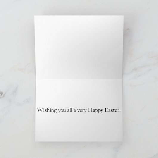 Cute Bunny zegt Happy Pasen Feestdagen Kaart (Binnen)