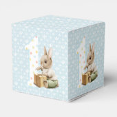 Cute Bunny's eerste verjaardag Bedankdoosjes (Achterkant)