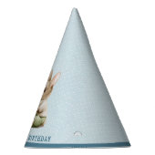 Cute Bunny's First Birthday Party Pet Feesthoedjes (Rechts)