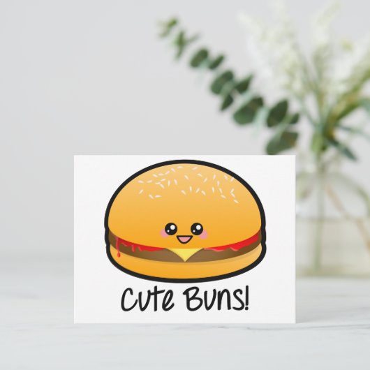 Cute Buns Briefkaart (Staand voorkant)
