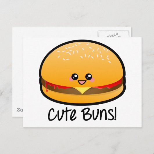 Cute Buns Briefkaart (Voorkant / Achterkant)