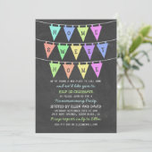 Cute Bunting Banners Home Sweet Home Housewarming Kaart (Staand voorkant)