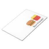 Cute Burger en Fries, beste vrienden Notitieblok (Schuin)
