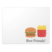Cute Burger en Fries, beste vrienden Notitieblok (Voorkant)