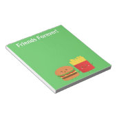 Cute Burger en Fries Friends Forever Notitieblok (Schuin)