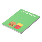 Cute Burger en Fries Friends Forever Notitieblok (Linkerzijde)